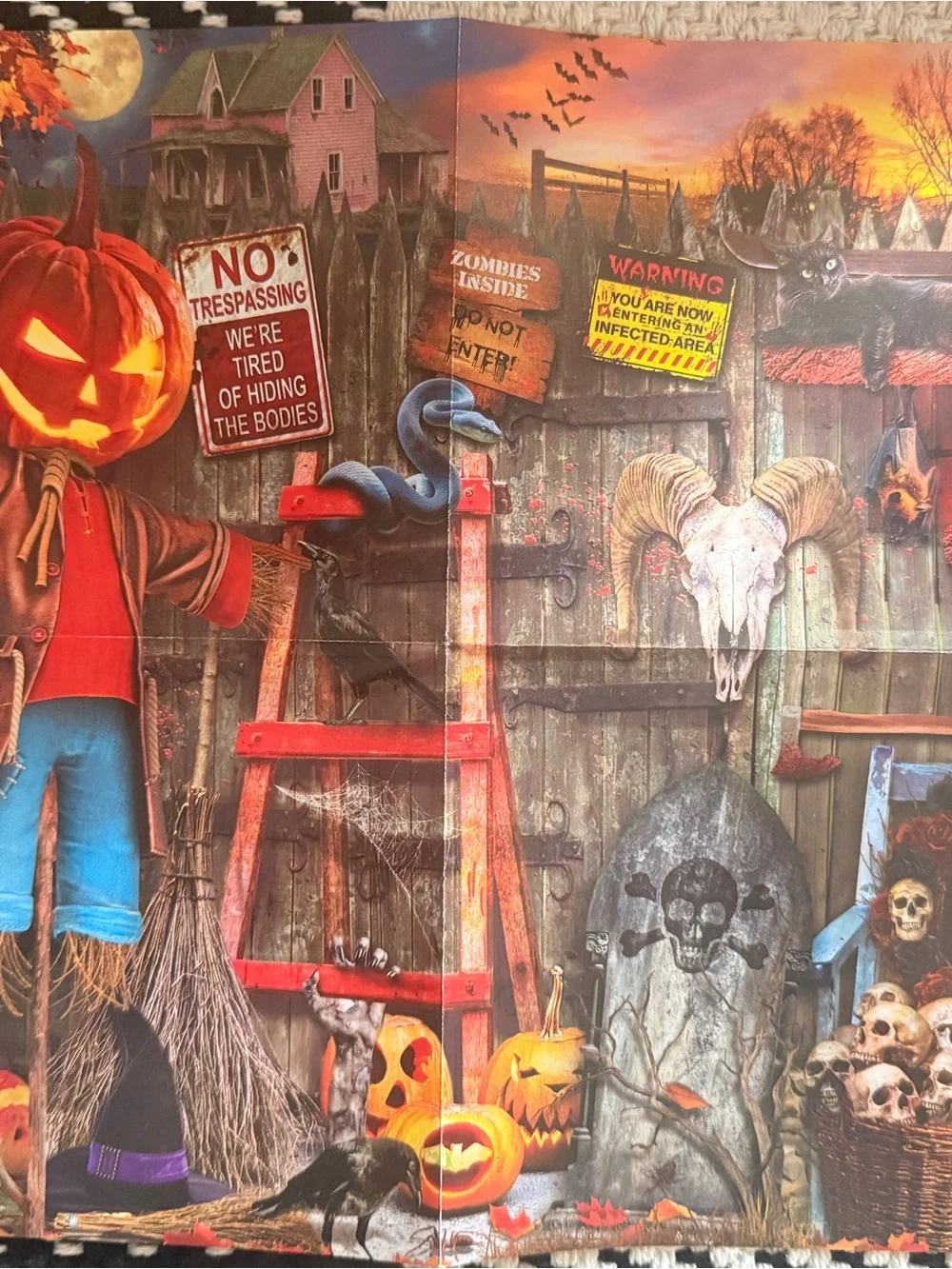 Eurographics Halloween Decorations 1000-Piece Jigsaw Puzzle - with poster